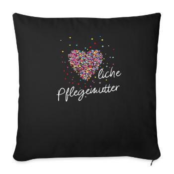 Foster Mother Foster Mom Foster Mother Gift Idea - Sofa pillowcase 17,3'' x 17,3'' (45 x 45 cm) - black - Front