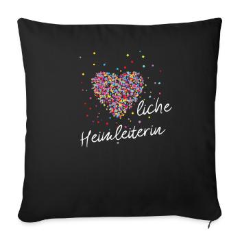 Warm Home Director Idée cadeau pour la maison d’enfants - Housse de coussin décorative 45 x 45 cm - noir - Devant