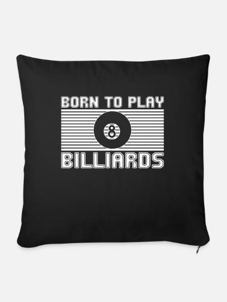 Billiard - Sofakissenbezug 45 x 45 cm - Schwarz