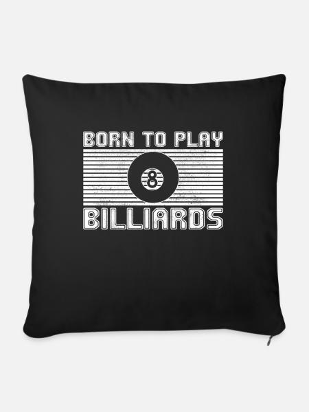 Billiard - Sofakissenbezug 45 x 45 cm - Schwarz