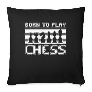 Échecs - Housse de coussin décorative 45 x 45 cm - noir - Devant
