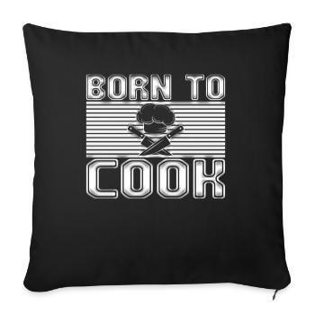 Cook - Sofa pillowcase 17,3'' x 17,3'' (45 x 45 cm) - black - Front