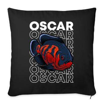 Oscar Fish 80's Style Monster Fischhüter - Sofakissenbezug 45 x 45 cm - Schwarz - Vorne