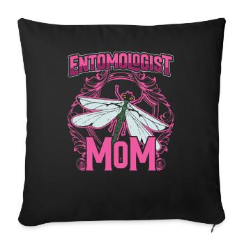 Entomologiste Mama Insectes Entomologiste Entomologie - Housse de coussin décorative 45 x 45 cm - noir - Devant