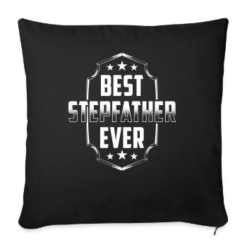 Bester Stiefvater Aller Zeiten Stepdad Stiefpapa - Sofakissenbezug 45 x 45 cm - Schwarz - Vorne