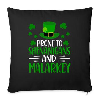 Susceptible to nonsense and mischief Ireland Gaelic Irish - Sofa pillowcase 17,3'' x 17,3'' (45 x 45 cm) - black - Front