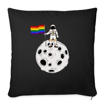 Gay Astronaut LGBT Gay Pride Flag - Sofa pillowcase 17,3'' x 17,3'' (45 x 45 cm) - black - Front
