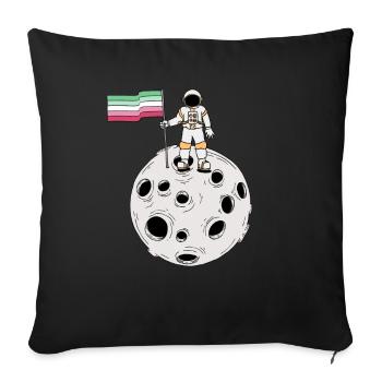 Abrosexueller Astronaut Abrosexuelle Flagge - Sofa pillowcase 17,3'' x 17,3'' (45 x 45 cm) - black - Front