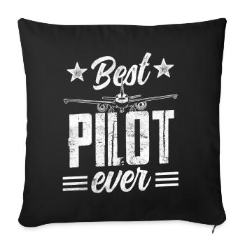 Le meilleur pilote de tous les petits avions à réaction - Housse de coussin décorative 45 x 45 cm - noir - Devant