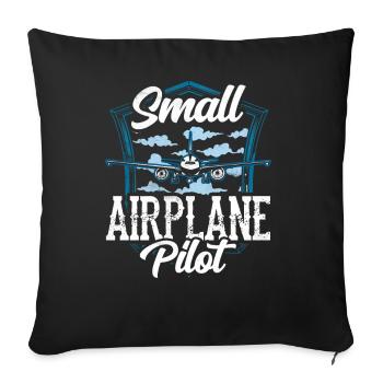 Pilot Of a Small Aircraft Small Aircraft Jet - Sofa pillowcase 17,3'' x 17,3'' (45 x 45 cm) - black - Front