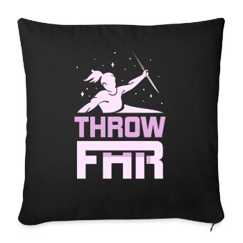 Werf Weit Lancer de javelot Lancer de javelot Lancer de javelot Lancer de javelot - Housse de coussin décorative 45 x 45 cm - noir - Devant