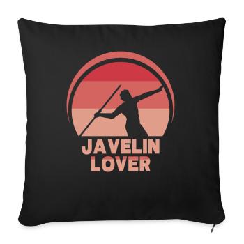 Javelin Throwing Lovers Javelin Thrower Javelin Throw - Sofa pillowcase 17,3'' x 17,3'' (45 x 45 cm) - black - Front