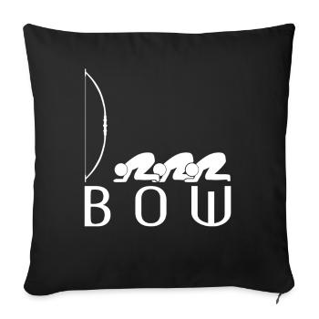Tir à l’arc 3D Archery - Housse de coussin décorative 45 x 45 cm - noir - Devant