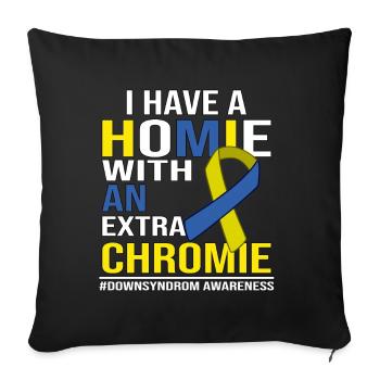 Down Syndrom Support - Down Syndrom Awareness - Sofakissenbezug 45 x 45 cm - Schwarz - Vorne