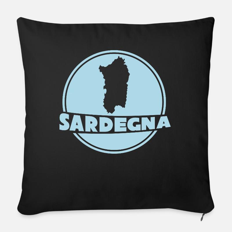 Sardegna Insel Sardinien Sardinia - Sofakissenbezug 45 x 45 cm - Schwarz