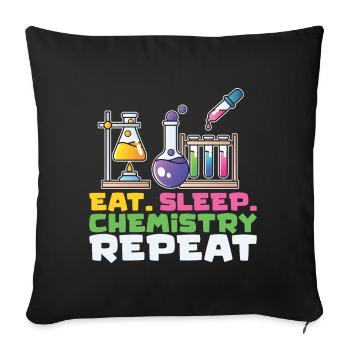 Scientist Chemist Physicist Physics Gift - Sofa pillowcase 17,3'' x 17,3'' (45 x 45 cm) - black - Front