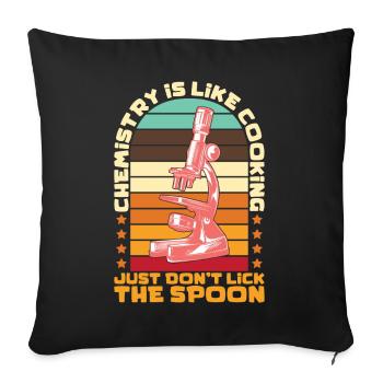 Scientist Chemist Physicist Physics Gift - Sofa pillowcase 17,3'' x 17,3'' (45 x 45 cm) - black - Front