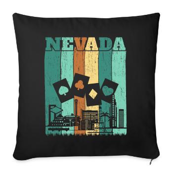 Nevada USA Bundesland Amerika Nevadan Carson City - Sofakissenbezug 45 x 45 cm - Schwarz - Vorne