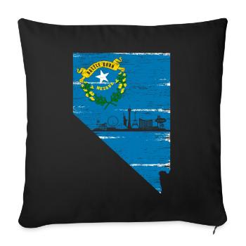 Nevada USA Staat Amerika Nevadan Carson City - Sofakissenbezug 45 x 45 cm - Schwarz - Vorne