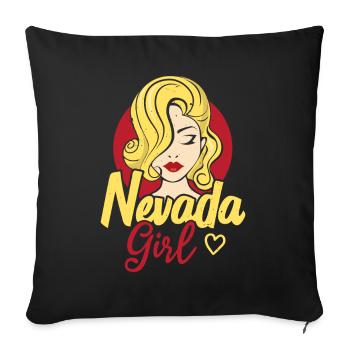 Nevada Girl USA Staat Amerika Nevadan Carson City - Sofakissenbezug 45 x 45 cm - Schwarz - Vorne