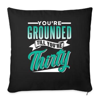 Tu es enraciné jusqu’à ce que tu aies trente ans Et papa père - Housse de coussin décorative 45 x 45 cm - noir - Devant