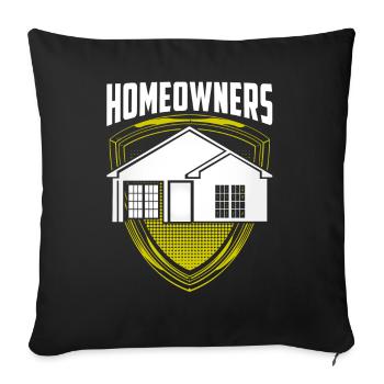 Propriétaire Propriétaire Propriétaire Hôte - Housse de coussin décorative 45 x 45 cm - noir - Devant