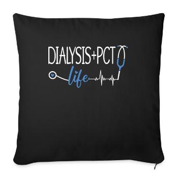 Dialysis Dialysis Technician Cool Nephrology Gift - Sofa pillowcase 17,3'' x 17,3'' (45 x 45 cm) - black - Front