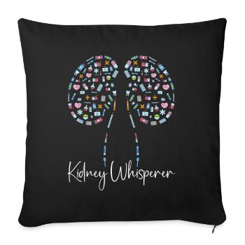 Dialysis Technician Nephrology Dialysis Cool Gift - Sofa pillowcase 17,3'' x 17,3'' (45 x 45 cm) - black - Front