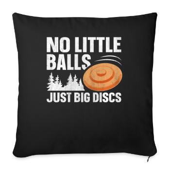 Pas de petites balles juste de gros disques Fun Disc Golf - Housse de coussin décorative 45 x 45 cm - noir - Devant