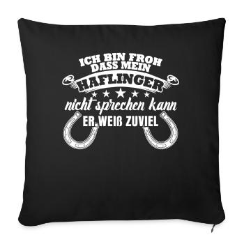 Haflinger - Sofakissenbezug 45 x 45 cm - Schwarz - Vorne