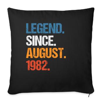 Légende depuis août 1982 Anniversaire - Housse de coussin décorative 45 x 45 cm - noir - Devant