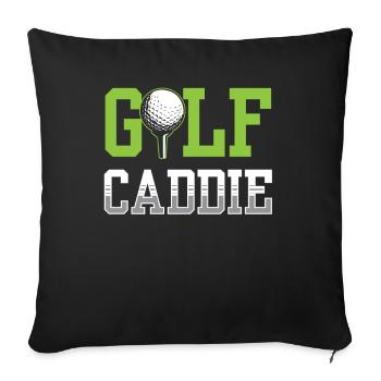 Golf Caddie Profession Golfer Golfing - Sofa pillowcase 17,3'' x 17,3'' (45 x 45 cm) - black - Front