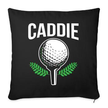 Caddie Golfing Profession Golfer Golfer - Sofa pillowcase 17,3'' x 17,3'' (45 x 45 cm) - black - Front