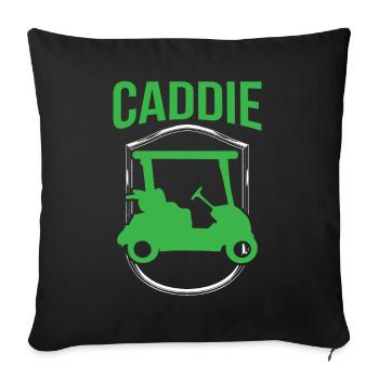 Caddie Profession Golfer Golf Golf - Sofa pillowcase 17,3'' x 17,3'' (45 x 45 cm) - black - Front