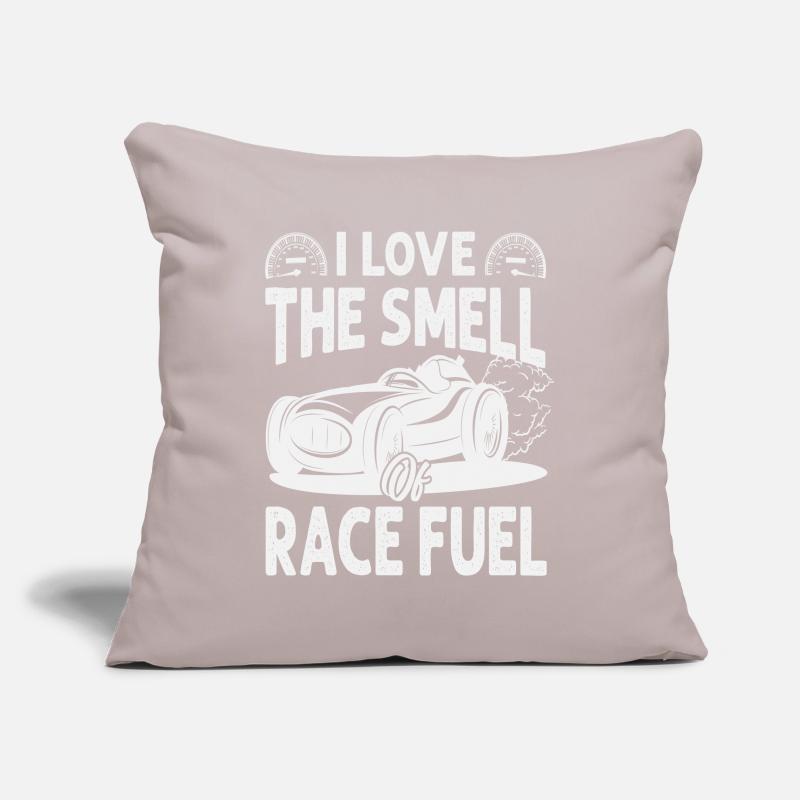 J’aime l’odeur du carburant de course - Course - Course - Moi Housse de coussin décorative 45 x 45 cm
