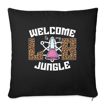 Laboratory Technician Lab Jungle Science Gift - Sofa pillowcase 17,3'' x 17,3'' (45 x 45 cm) - black - Front