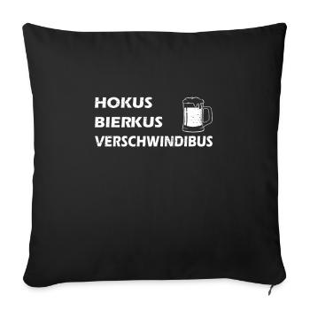 Magischer Bier Zauberspruch Party - Sofakissenbezug 45 x 45 cm - Schwarz - Vorne