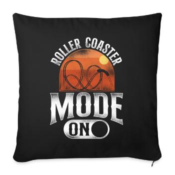 Roller Coaster Vintage Roller - Sofakissenbezug 45 x 45 cm - Schwarz - Vorne