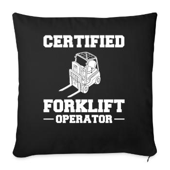 Forklift Driver Forklift Lift Truck - Sofa pillowcase 17,3'' x 17,3'' (45 x 45 cm) - black - Front