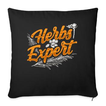 Herb Expert Herb Herb Garden - Housse de coussin décorative 45 x 45 cm - noir - Devant