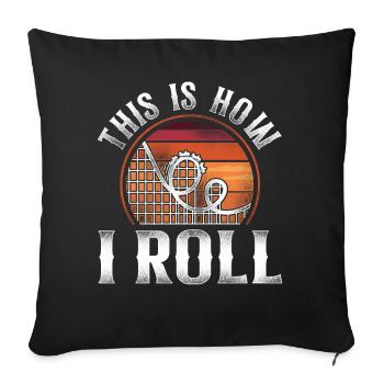 Roller Coaster Vintage Retro This - Sofa pillowcase 17,3'' x 17,3'' (45 x 45 cm) - black - Front