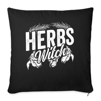 Herbal Witch Herb Garden Herb - Sofa pillowcase 17,3'' x 17,3'' (45 x 45 cm) - black - Front