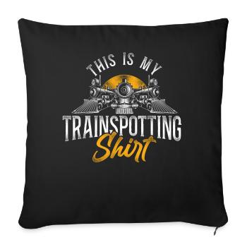 Conducteur de train à vapeur Trainspotting - Housse de coussin décorative 45 x 45 cm - noir - Devant
