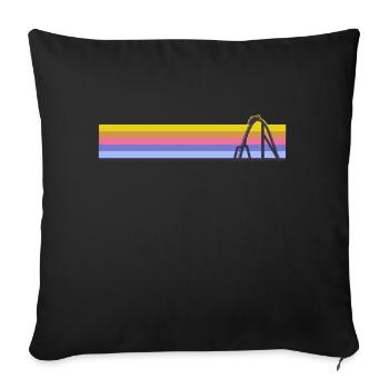 Roller Coaster Retro Vintage - Sofakissenbezug 45 x 45 cm - Schwarz - Vorne