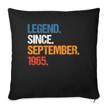 Légende depuis septembre 1965 Anniversaire - Housse de coussin décorative 45 x 45 cm - noir - Devant