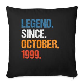 Légende depuis octobre 1999 Anniversaire - Housse de coussin décorative 45 x 45 cm - noir - Devant