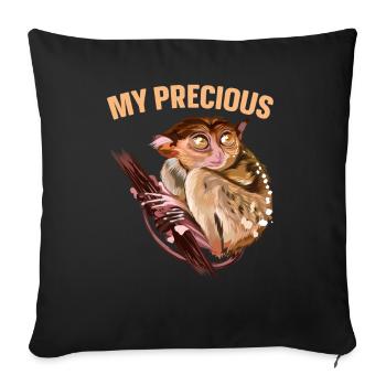 Tarsier Lovers Faune Animal Tarsier Whisperer - Housse de coussin décorative 45 x 45 cm - noir - Devant