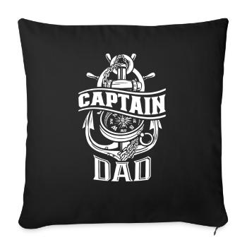 Captain Papa Sailboat Boat Boating Boat - Sofa pillowcase 17,3'' x 17,3'' (45 x 45 cm) - black - Front