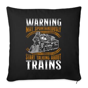 Conducteur de train à vapeur Trainspotting - Housse de coussin décorative 45 x 45 cm - noir - Devant
