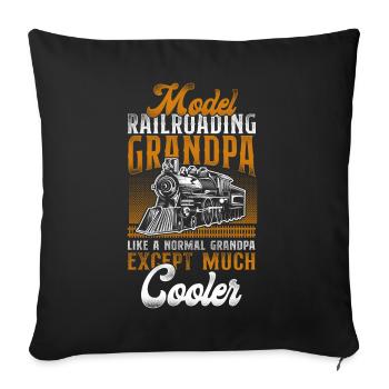 Steam Train Driver Trainspotting - Sofakissenbezug 45 x 45 cm - Schwarz - Vorne